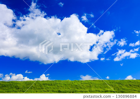 Blue sky and white clouds Background material Blue sky and white clouds Background material 130896884