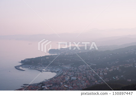 View from above of the Ligurian coast View from above of the Ligurian coast 130897447