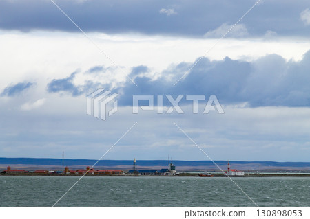 Punta Delgada lighthouse view, Chilean cross border. 130898053