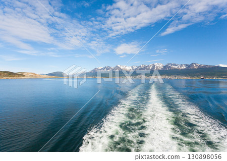 Ushuaia cityscape from Beagle channel, Argentina landscape Ushuaia cityscape from Beagle channel, Argentina landscape 130898056