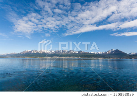 Ushuaia cityscape from Beagle channel, Argentina landscape Ushuaia cityscape from Beagle channel, Argentina landscape 130898059