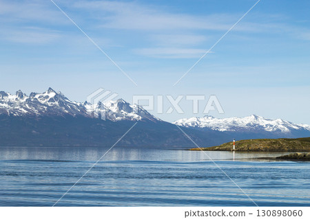 Navigation on Beagle channel, beautiful Argentina landscape 130898060