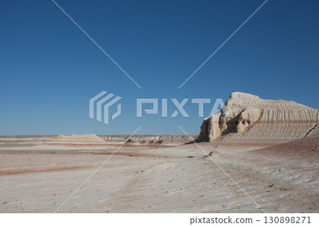 Kyzylkup rock strata landscape, Mangystau desert, Kazakhstan Kyzylkup rock strata landscape, Mangystau desert, Kazakhstan 130898271