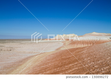 Kyzylkup rock strata landscape, Mangystau desert, Kazakhstan Kyzylkup rock strata landscape, Mangystau desert, Kazakhstan 130898272