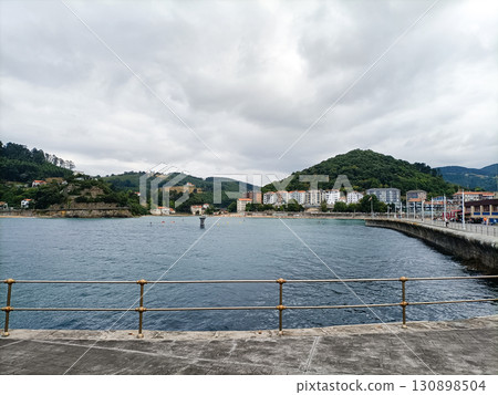 Lekeitio town view from pier, Spain 130898504