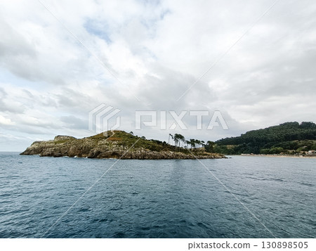 Saint Nicholas island view. Lekeitio coastline, Spain Saint Nicholas island view. Lekeitio coastline, Spain 130898505