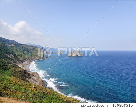 Biscay province coastline summer view, Spain 130898510