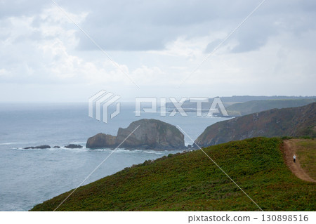 Cliffs of cape Penas landscape, Asturias, Spain 130898516