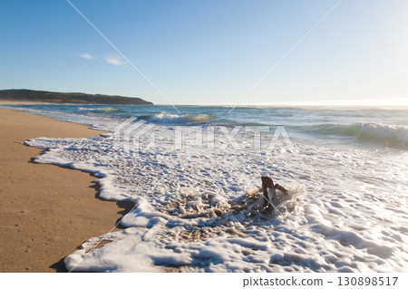 Galician beach landscape, Galicia, Spain. Do Rostro beach. 130898517