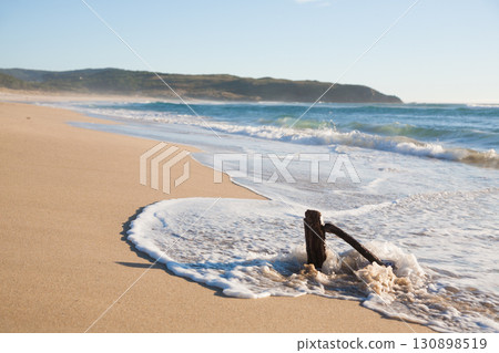 Galician beach landscape, Galicia, Spain. Do Rostro beach. 130898519