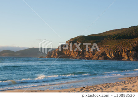 Galician beach landscape, Galicia, Spain. Do Rostro beach. 130898520