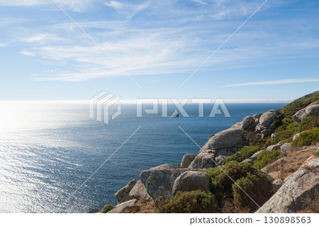 Cape Finisterre shoreline landscape, Galicia, Spain Cape Finisterre shoreline landscape, Galicia, Spain 130898563