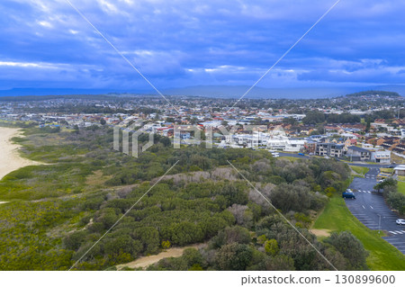 Aerial view of the coastal town of Warilla in the Illawarra region Aerial view of the coastal town of Warilla in the Illawarra region 130899600