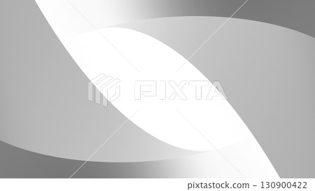 Abstract composition featuring curved gray and white shapes, 3d render 130900422