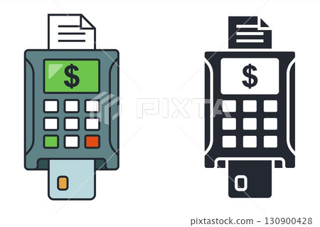icon terminal for payment by bank card. icon terminal for payment by bank card. 130900428