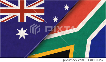 Flags of Australia and South Africa. Australian and South African National flag Flags of Australia and South Africa. Australian and South African National flag 130900457