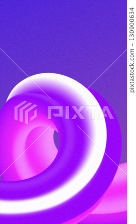 A modern, minimalist purple spiral shape creating an elegant, flowing curve 130900634