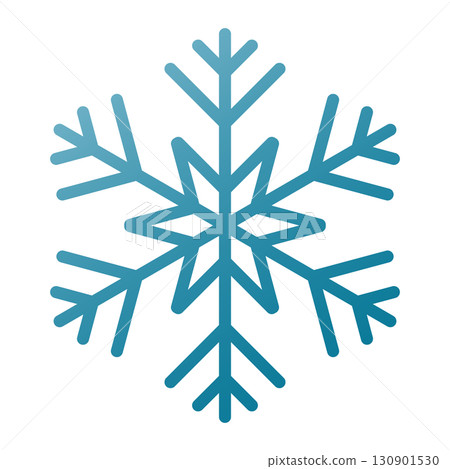 Simple snowflake illustration material Blue Vector 130901530