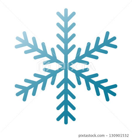 簡單的雪花插圖素材藍色向量 130901532