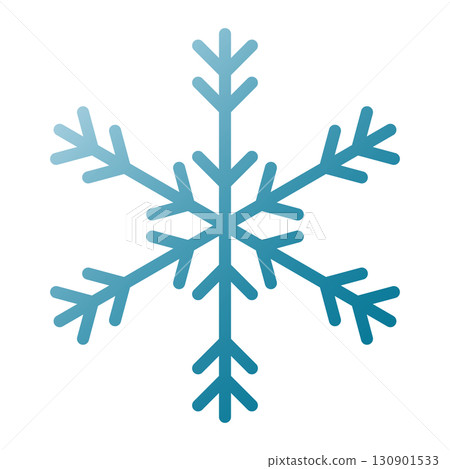 簡單的雪花插圖素材藍色向量 130901533
