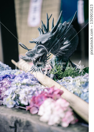 花水盆、龍與繡球 130901623