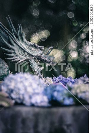 花水盆、龍與繡球 130901626