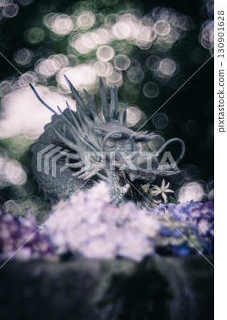 花水盆、龍與繡球 130901628