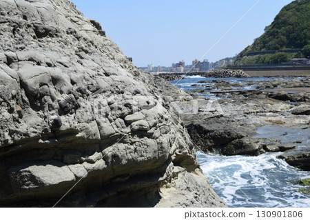 Rocky landscape on the Shonai coast 130901806