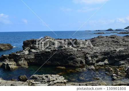 Rocky landscape on the Shonai coast 130901808