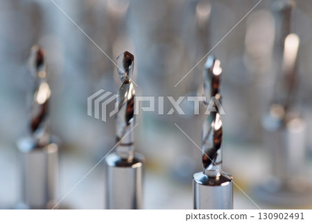 Selective focus of dental implant drill bit in surgical tray, professional dentistry equipment Selective focus of dental implant drill bit in surgical tray, professional dentistry equipment 130902491