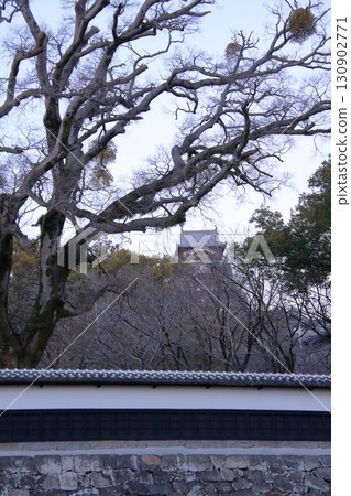 2022 年 1 月地震後熊本城正在重建 130902771