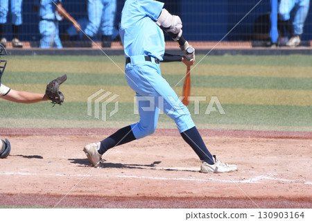 Batter hitting the ball Batter hitting the ball 130903164