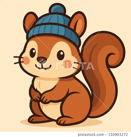 戴帽子的松鼠 130903272