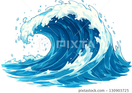Tsunami image illustration 130903725