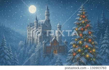 在白雪皚皚的城堡裡度過一個神奇的聖誕夜 130903760