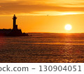 Lighthouse at Shibetsu Fishing Port, Hokkaido, and the departure of the storm 130904051
