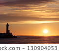 Lighthouse at Shibetsu Fishing Port, Hokkaido, and the departure of the storm 130904053
