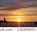 Lighthouse at Shibetsu Fishing Port, Hokkaido, and the departure of the storm 130904055