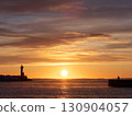 Lighthouse at Shibetsu Fishing Port, Hokkaido, and the departure of the storm 130904057