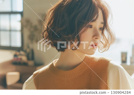 中短髮女性，髮色，美髮沙龍“AI 生成的圖像” 130904284