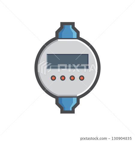 Plumbing equipment tool device vector icon. Plumbing equipment tool device vector icon. 130904835