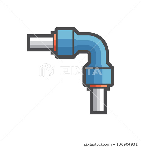 Plumbing equipment tool device vector icon. Plumbing equipment tool device vector icon. 130904931