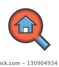 Real estate vector icon design element. 130904934