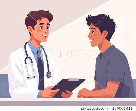 病人正在接受醫生的診斷 醫療諮詢/健康檢查影像插圖 130905411