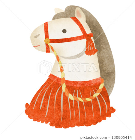 Cute Year of the Horse White Horse Head Zodiac Ornament Cute Year of the Horse White Horse Head Zodiac Ornament 130905414