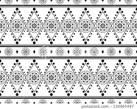 Ethnic Mandala Seamless Pattern, Arabic and Tribal Style Ethnic Mandala Seamless Pattern, Arabic and Tribal Style 130905497