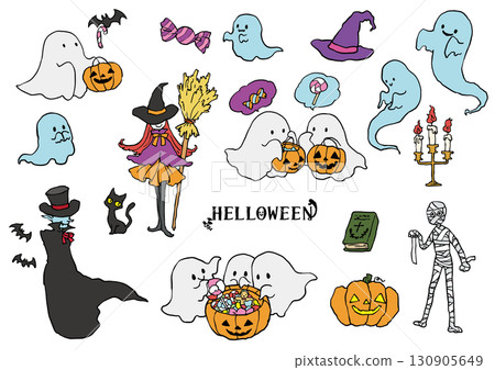 手繪萬聖節套裝 130905649