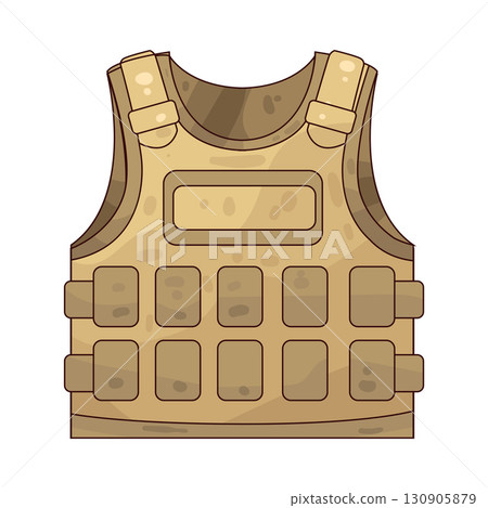 illustration of bulletproof vest 130905879