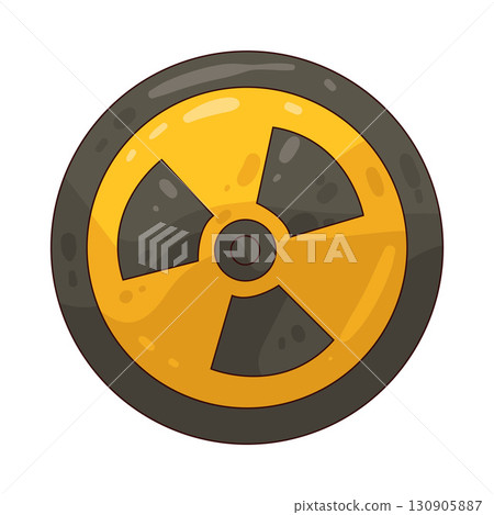 illustration of radiation symbol illustration of radiation symbol 130905887