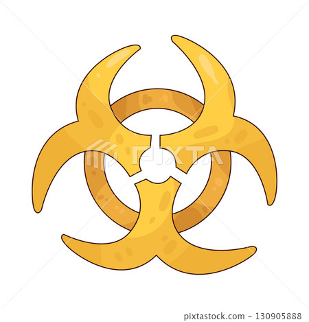 illustration of biohazard symbol 130905888